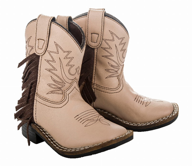 Tuffrider Toddler Tan Fringe Bootie