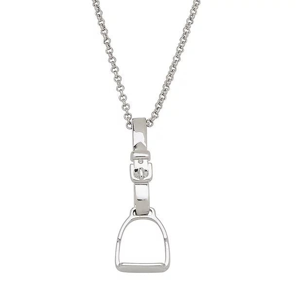 Awst Int'l Rhodium English Stirrup Necklace