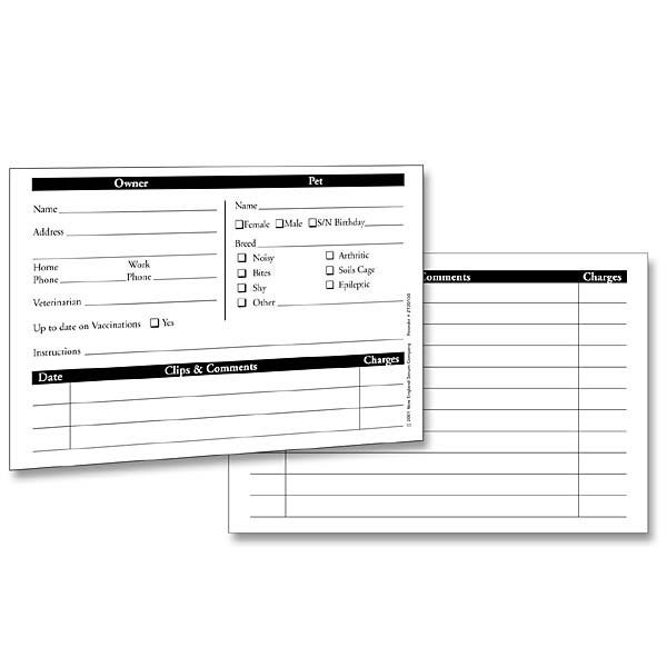 Customer Profile Cards 4x6in 50pk
