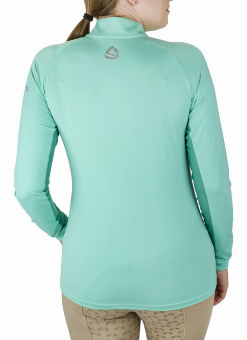 Lettia Women Quarter-zip Neck Upf 50+ Sun Shirt