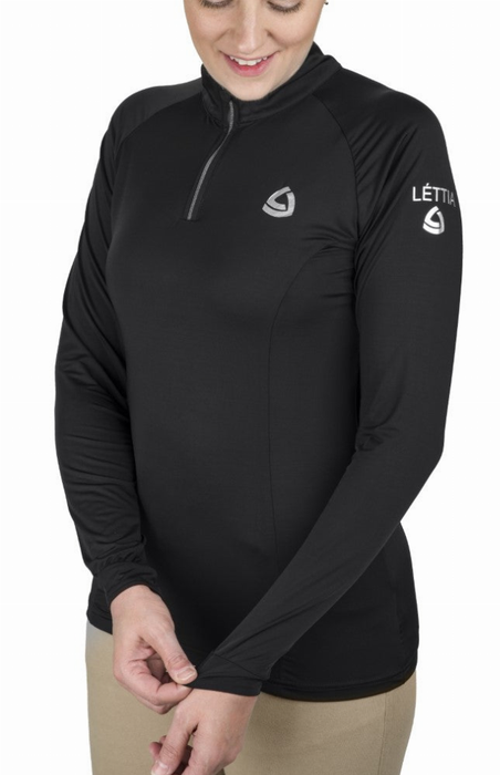 Lettia Women Quarter-zip Neck Upf 50+ Sun Shirt