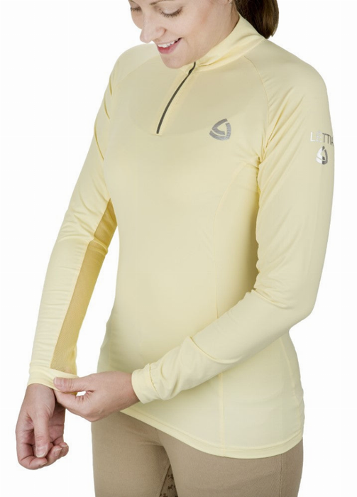 Lettia Women Quarter-zip Neck Upf 50+ Sun Shirt