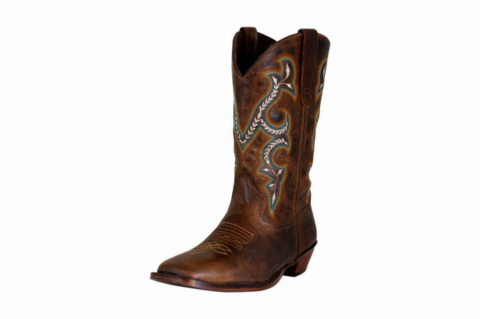 Tuffrider Women Jenny Embroidered Leather Square Toe Western Boots