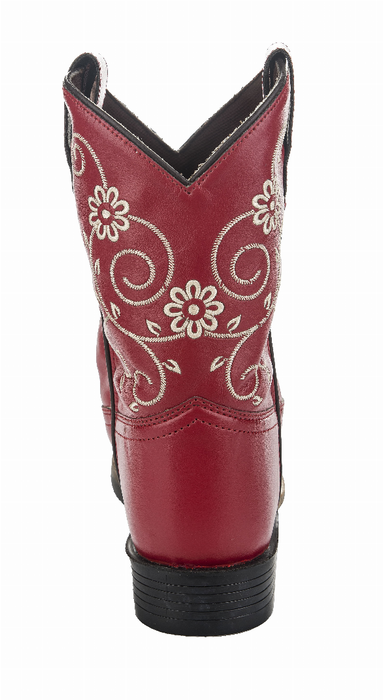 Tuffrider Children's Fire Red Floral Western Boot