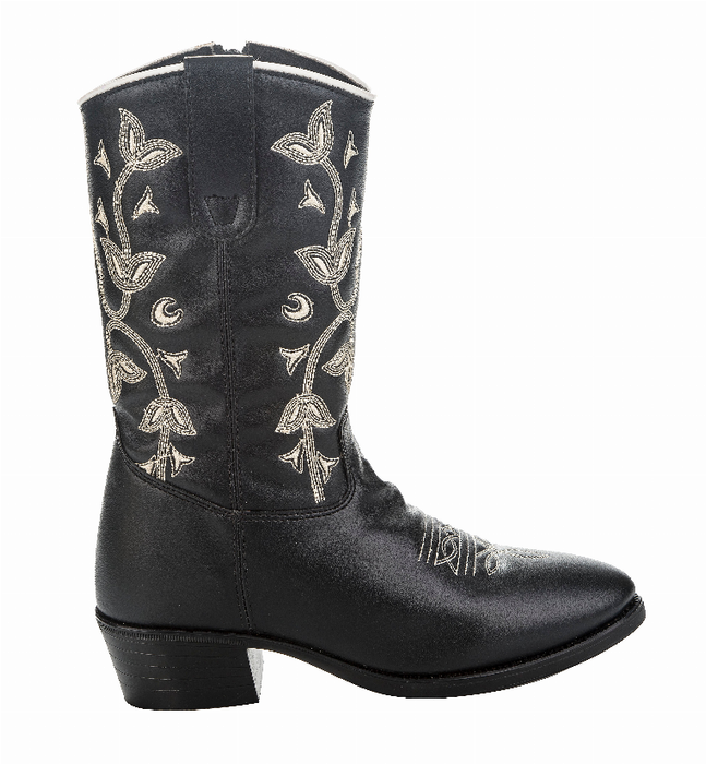 Tuffrider Youth Black Floral Western Boot