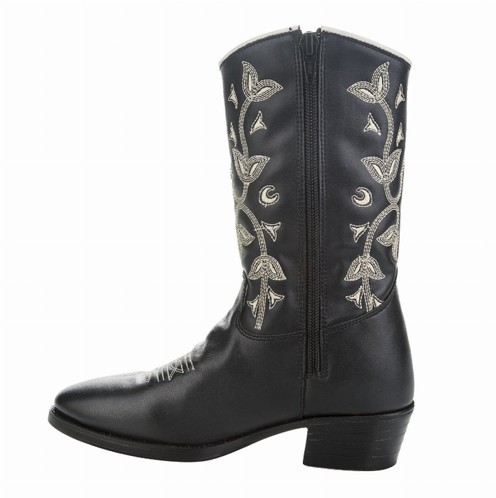 Tuffrider Youth Black Floral Western Boot