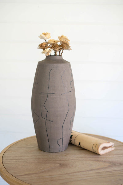 Ceramic Vase With Lines