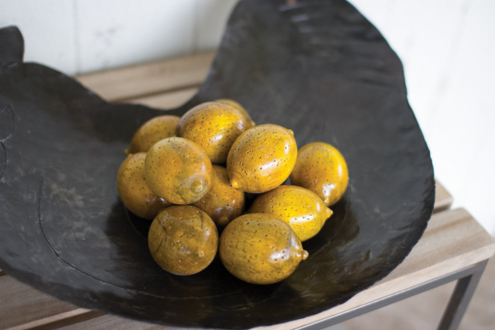 One Dozen Hand-carved Wooden Lemons