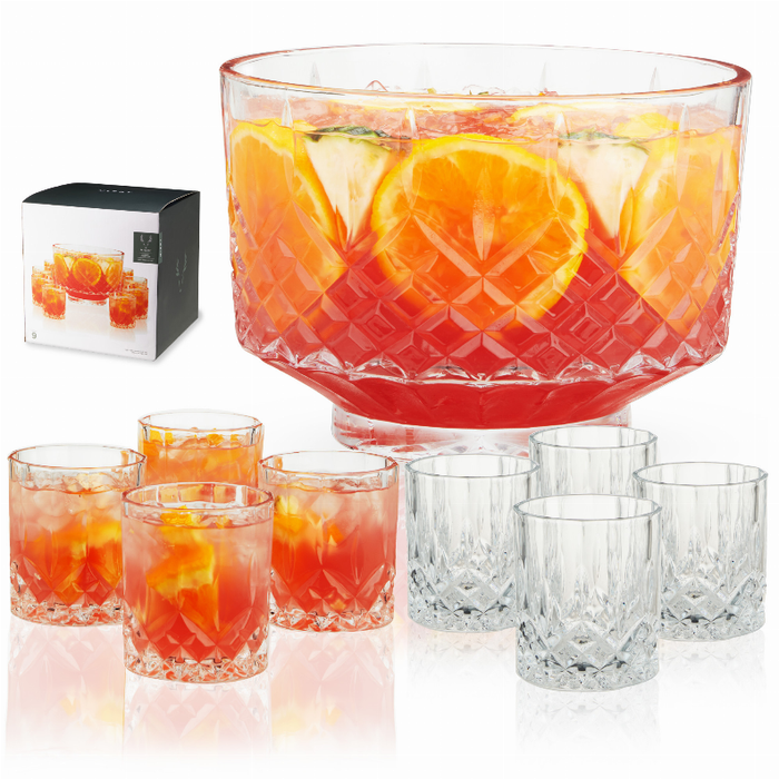 Admiral Punch Bowl With Tumblers By Viski