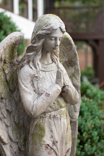 Faux Concrete Angel Yard Art