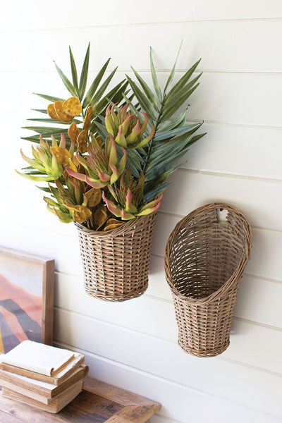 Set Of Two Rattan Baskets