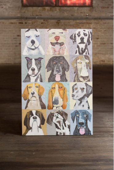 Oil Painting Emotional Dogs. Each Oil Painting Is Hand Painted On A 1.25" Thick Canvas With Finished Edges. 32" X 48"t