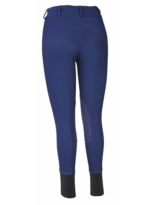 Tuffrider Ladies Ribb Lowrise Wide Waistband Knee Patch Breeches