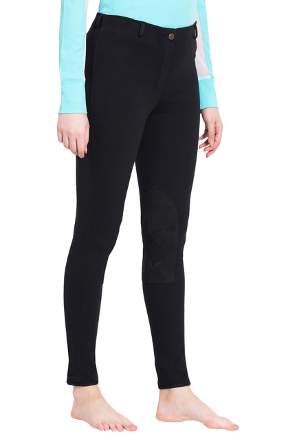 Tuffrider Ladies Cotton Pull-on Knee Patch Plus Breeches