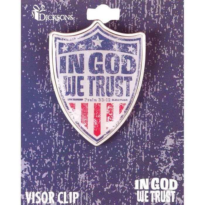 Visor Clip-in God We Trust Shield Metal