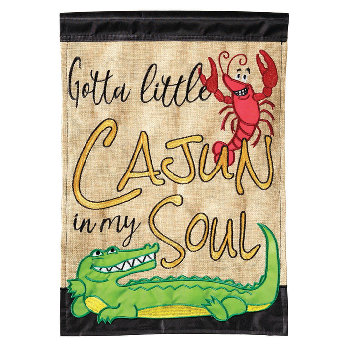 Flag Dbl-app Cajun In My Soul Burlap Garden