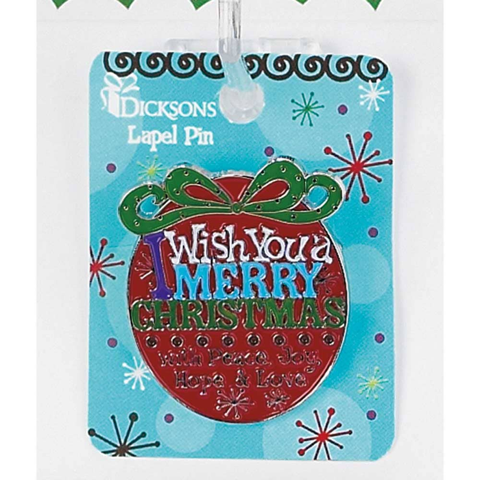 I Wish You A Merry Christmas Lapel Pin