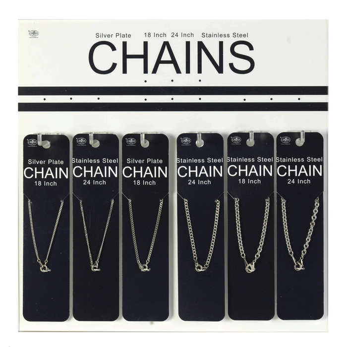 Prepack Chains Silver Plated/stainless