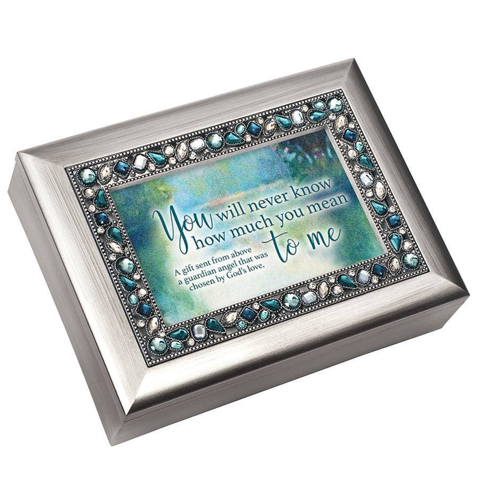 You Will Never Know Silver Jeweled Music Box