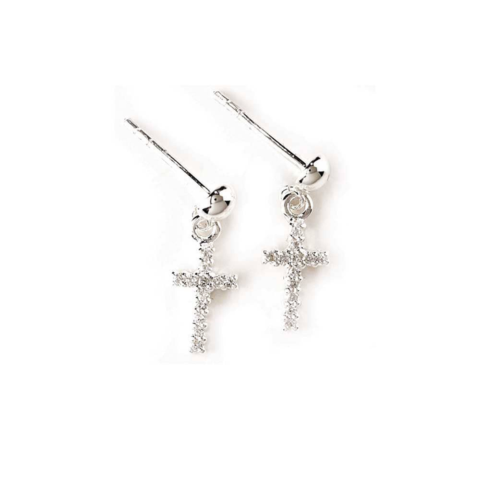 Ears-ss Czcross Earrings-dbox