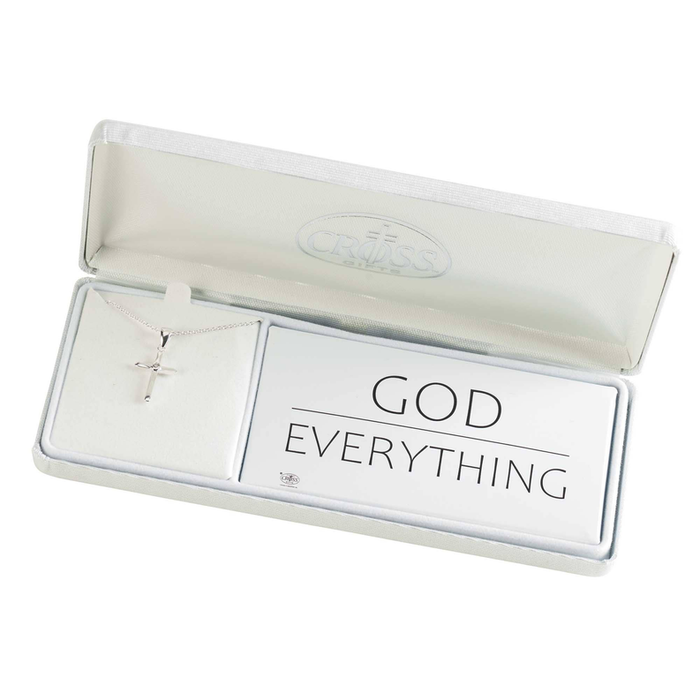 Necklace God Over Everything Cross 18in