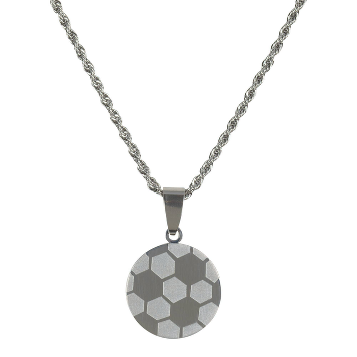 Girls' Soccer Sport Medal With Cross Necklace