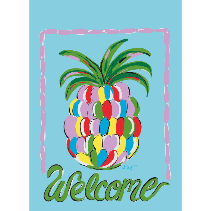 Garden Welcome Pineapple Flag