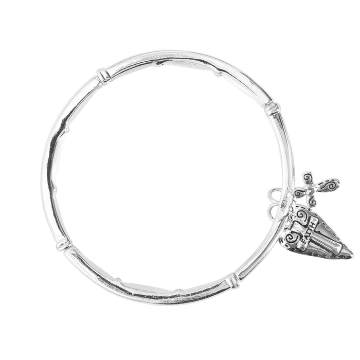 Bracelet Faith Heart Cross Stretch