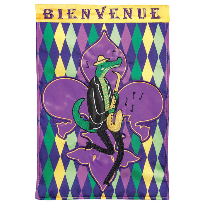 Alligator With Fleur De Lis Saxophone