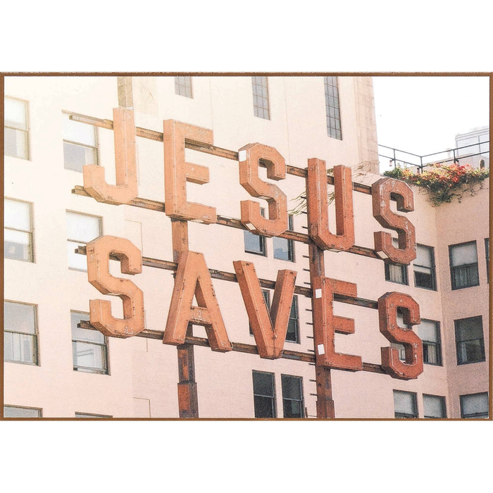 7x5 Plaque Wall Jesus Saves Mdf