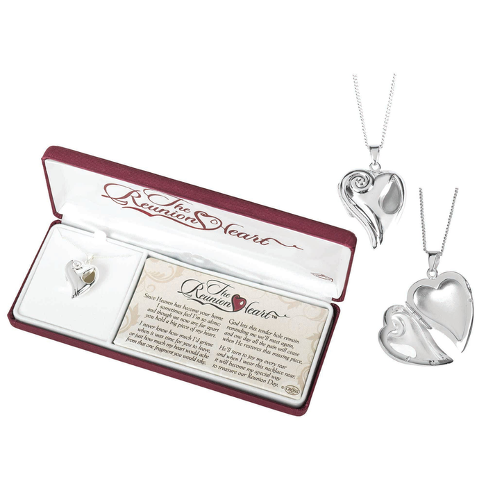 Nk Reunion Heart Locket Silver Plate