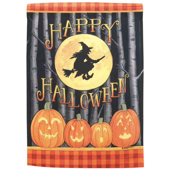 Witch Happy Halloween Garden Print Flag