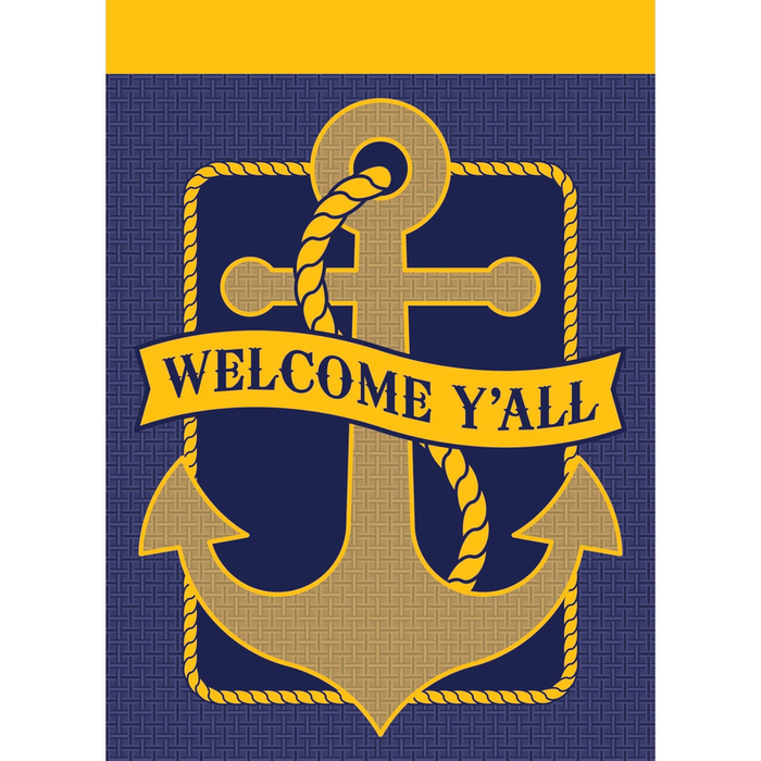 Anchor Welcome Y'all Blap Flag