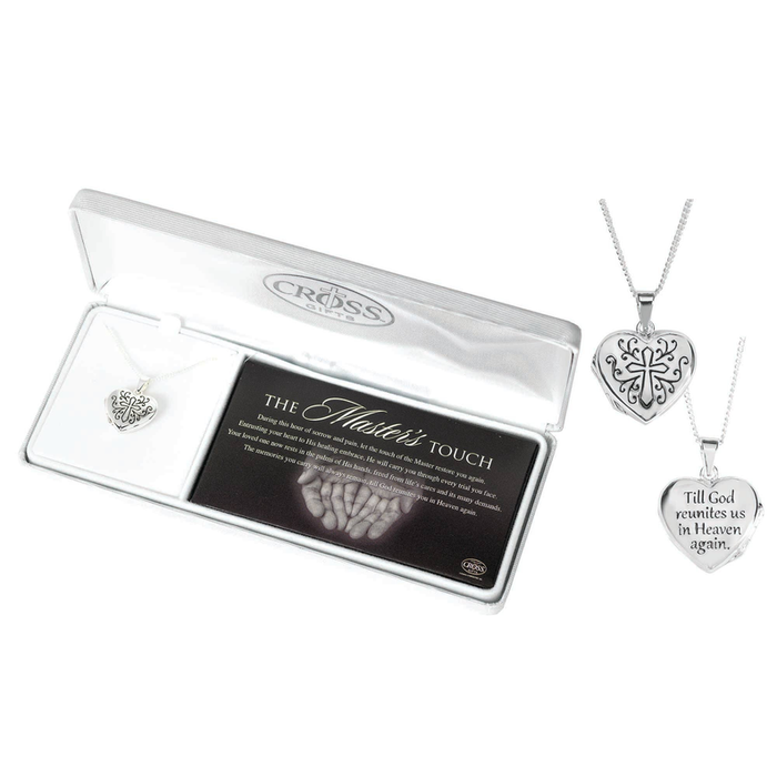 Nk Masters Touch Heart Locket Silver Plate