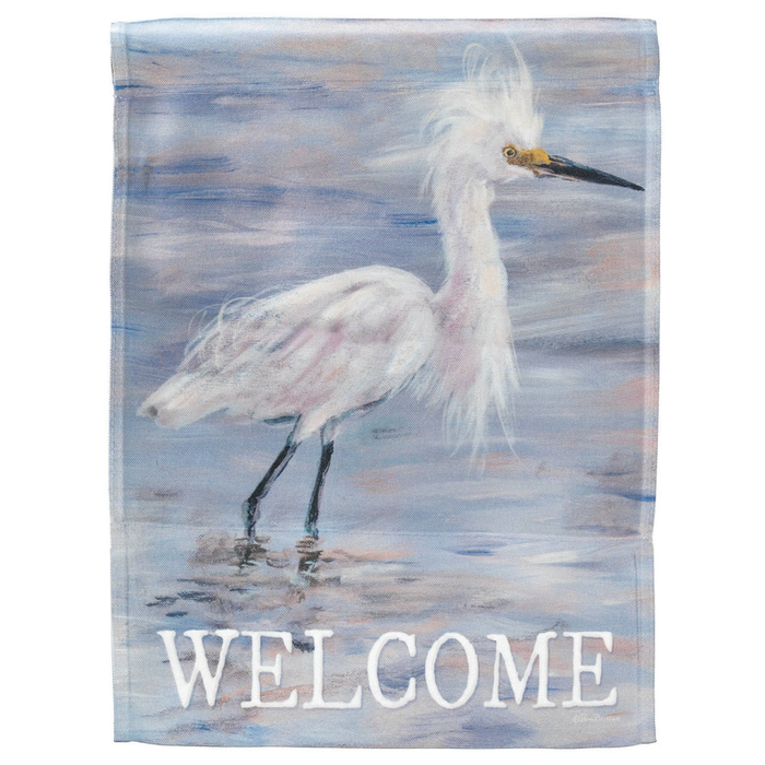 Egret Print Flag