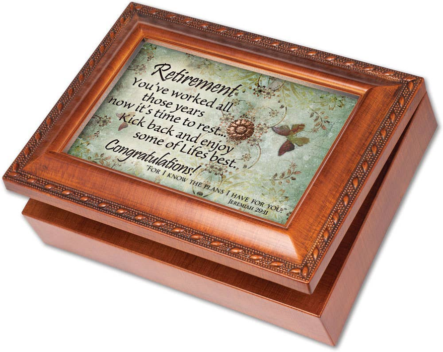 Retirement Wg Music Box Inspirational Wood Grain