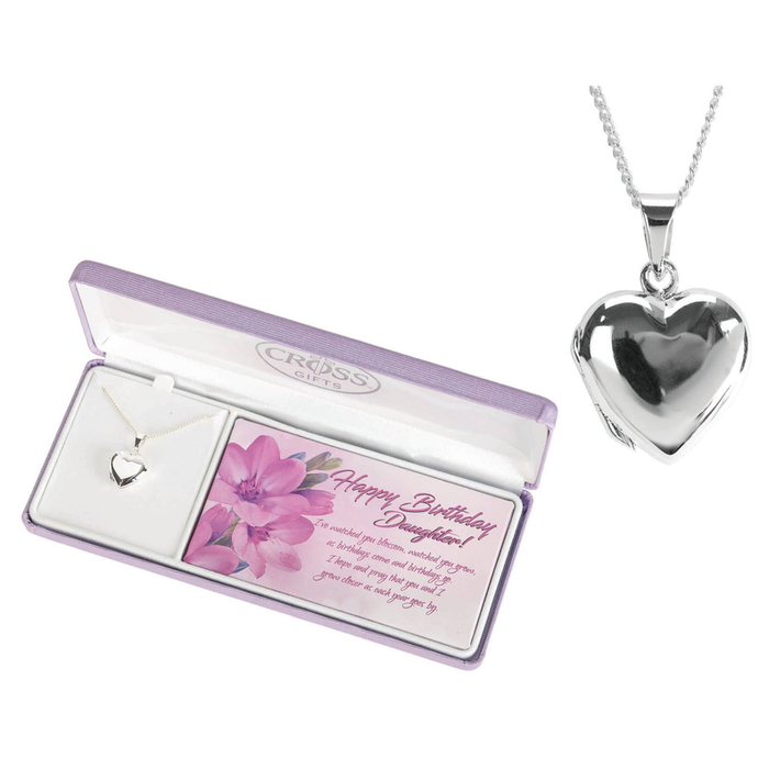 Happy Birthday Daughter Heart Locket Necklace