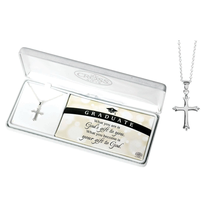 Graduation Gift Fluer Cross Necklace