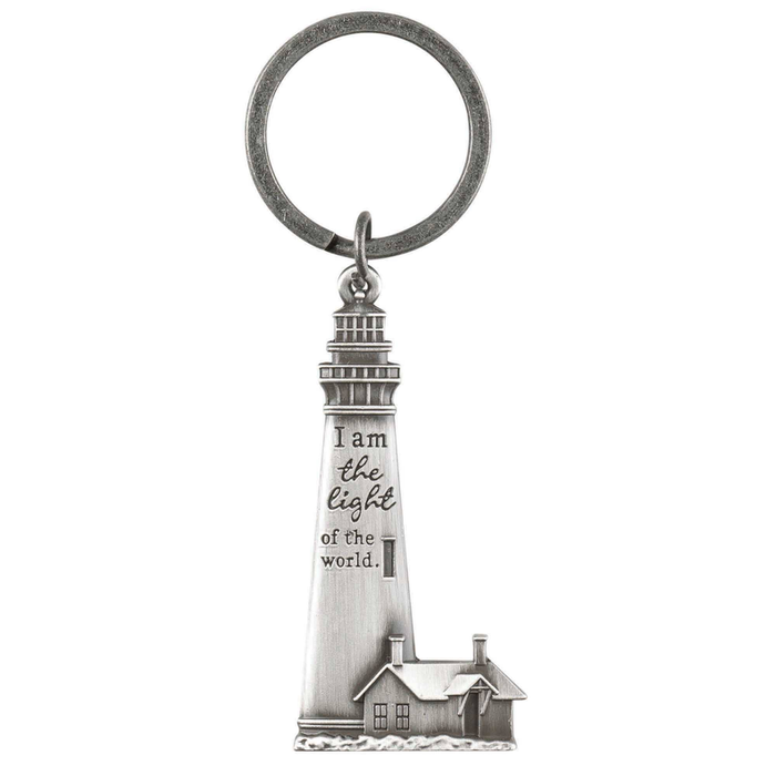 Keyring Lighthouse John 8:12 Zinc Alloy