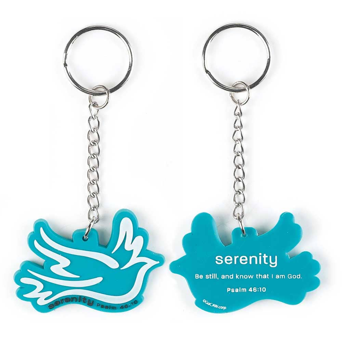 Dove Serenity Keychain