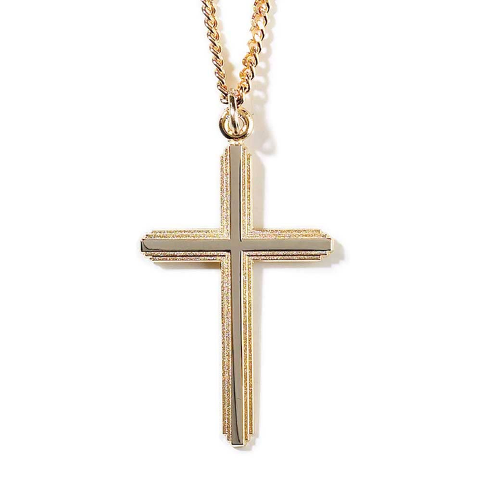 Silver And Plated Cross Necklace