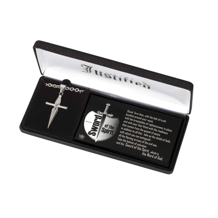 Necklace - Sword/spiritcross Stainless Steel