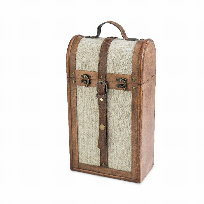 2-bottle Vintage Trunk Wine Box By Twine