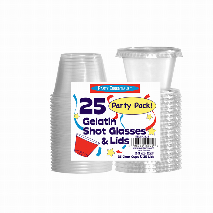 2.5 Oz Jello Shot Cups W/ Lids