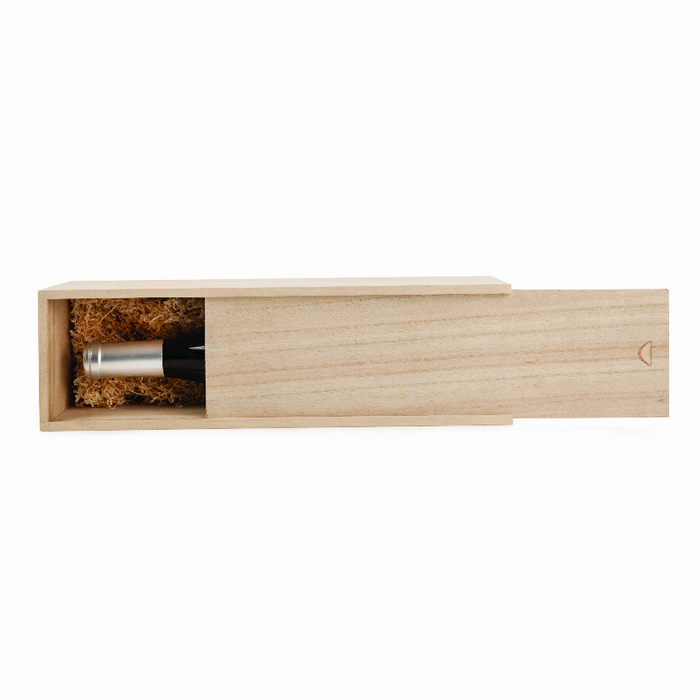 1-bottle Wooden Wine Box By Twine