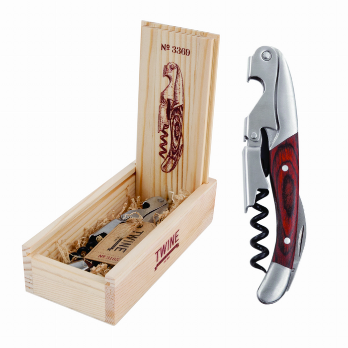 Wooden Double Hinged Corkscrew By Twine