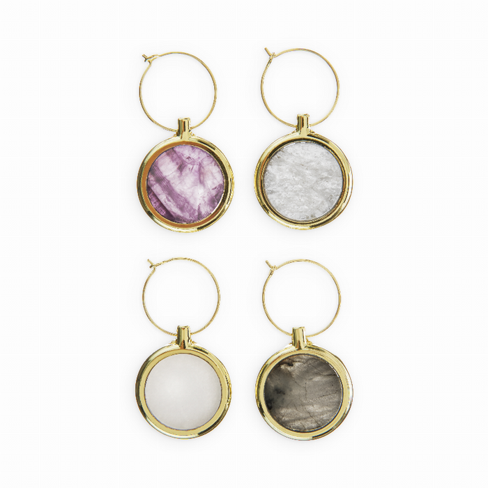 Agate Wine Charm Set By Twine