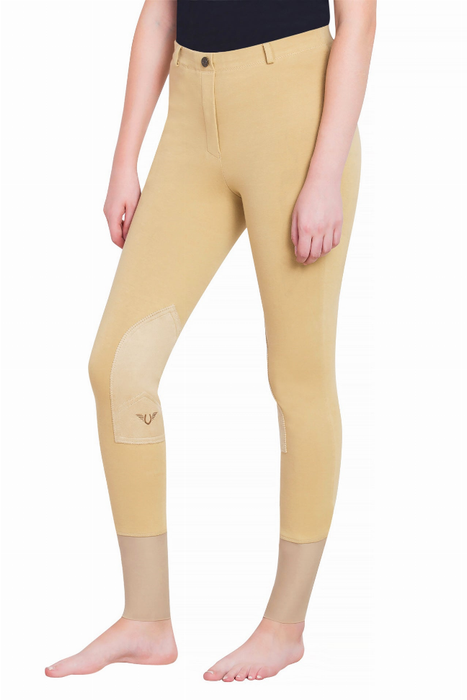 Tuffrider Ladies Starter Lowrise Pull-on Knee Patch Breeches