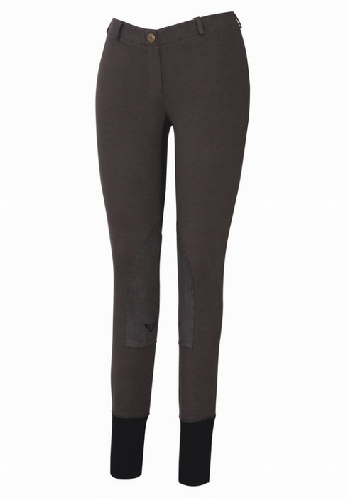 Tuffrider Ladies Starter Lowrise Pull-on Knee Patch Breeches