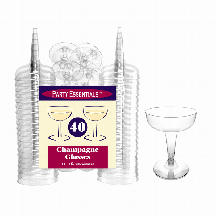 4 Oz. Clear Champagne Glasses